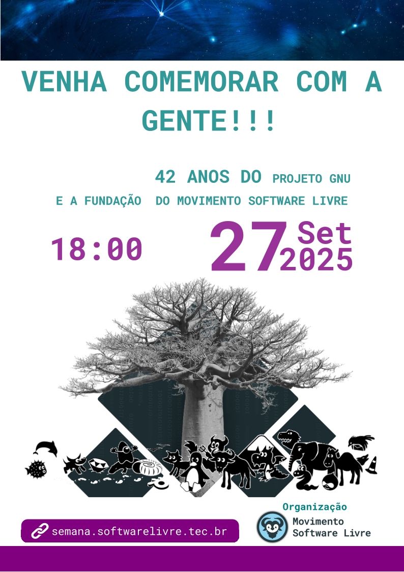 Banners Pré-Semana do Software Livre no Brasil 2025